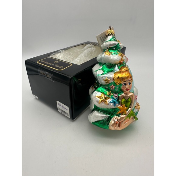 1996 CHRISTOPHER RADKO DISNEY GALLERY TINKER BELL 6.5" ORNAMENT CHRISTMAS TREE - Picture 10 of 16